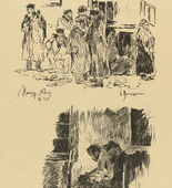 Ludwig Danziger. Behind the Lines in Poland (Hinter der Front in Polen) (plate, p. 196) from the periodical Kriegszeit. Künstlerflugblätter, vol. 1, no. 49 (28 July 1915). 1915