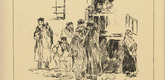 Ludwig Danziger. Behind the Lines in Poland (Hinter der Front in Polen) (plate, p. 196) from the periodical Kriegszeit. Künstlerflugblätter, vol. 1, no. 49 (28 July 1915). 1915