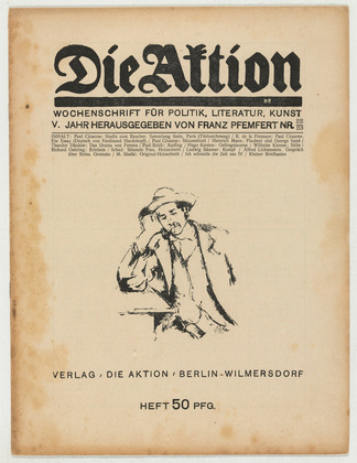 Christian Schad, Marcel Slodki. Die Aktion, vol. 5, no. 22/23. May 29, 1915