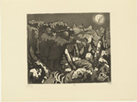 Otto Dix, Karl Nierendorf, Berlin. The Outposts in the Trenches Must Maintain the Bombardment at Night (Die Sappenposten haben nachts das Feuer zu unterhalten) from The War (Der Krieg). (1924)