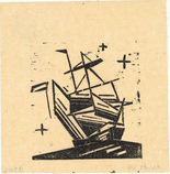Lyonel Feininger. Sailing Ship with Three Stars (Segelschiff mit drei Sternen). (1933)