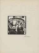 Josef Achmann. The Citizen (Der Bürger) (plate, number 3) from the periodical Der schwarze Turm, vol. 1, no. 7 (Feb 1920). 1920