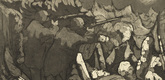 Otto Dix, Karl Nierendorf, Berlin. The Outposts in the Trenches Must Maintain the Bombardment at Night (Die Sappenposten haben nachts das Feuer zu unterhalten) from The War (Der Krieg). (1924)