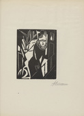 Josef Achmann. She (Sie) (plate, number 4) from the periodical Der schwarze Turm, vol. 1, no. 7 (Feb 1920). 1920