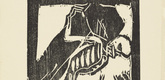 Christian Rohlfs. Death with a Coffin (Tod mit Sarg) (plate, preceding p. 265) from the periodical Das Kunstblatt, vol. 2, no. 9 (Sep 1918). 1918 (executed c. 1917)