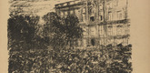 Max Liebermann. I No Longer Know of Factions... (Ich kenne keine Partei mehr...) (in-text plate, p. 1) from the periodical Kriegszeit. Künstlerflugblätter, vol. 1, no. 1 (31 Aug 1914). 1914