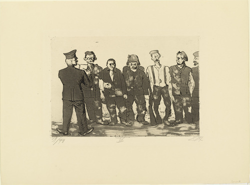 Otto Dix. Roll Call of Returning Troops (Appell der Zurückgekehrten) from The War (Der Krieg). (1924)