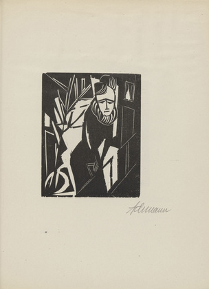Josef Achmann. She (Sie) (plate, number 4) from the periodical Der schwarze Turm, vol. 1, no. 7 (Feb 1920). 1920
