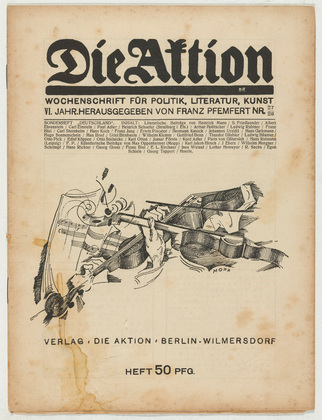 Hans Richter, Georg Tappert. Die Aktion, vol. 6, no. 27/28. July 8, 1916