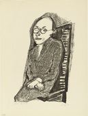 Otto Dix. Portrait of Dr. Löffler, Seated I (Upright) (Bildnis Dr. Löffler, sitzend I [aufrecht]). 1949