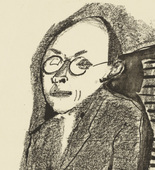 Otto Dix. Portrait of Dr. Löffler, Seated I (Upright) (Bildnis Dr. Löffler, sitzend I [aufrecht]). 1949
