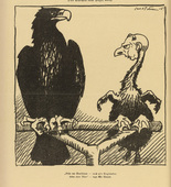 Carl Olof Petersen. The Fable of Grey Bird (Das Märchen vom Vogel Grey) (in-text plate, p. 198) from the periodical Kriegszeit. Künstlerflugblätter, vol. 1, no. 49 (28 July 1915). 1915