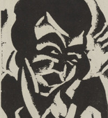 Martin Schwemer. Untitled Portrait (plate, number 1) from the periodical Der schwarze Turm, vol. 1, no. 8 (Mar 1920). 1920
