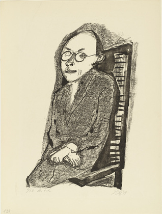 Otto Dix. Portrait of Dr. Löffler, Seated I (Upright) (Bildnis Dr. Löffler, sitzend I [aufrecht]). 1949
