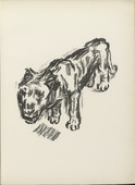 René Beeh. Lion (Löwe) (plate 28) from the illustrated book Deutsche Graphiker der Gegenwart (German Printmakers of Our Time). 1920