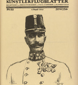 Valer von Ferenczy. Army Commander in the East-General Boehm-Ermolli (General d. K. v. Boehm-Ermolli) (in-text plate, p. 199) from the periodical Kriegszeit. Künstlerflugblätter, vol. 1, no. 50 (5 Aug 1915). 1915