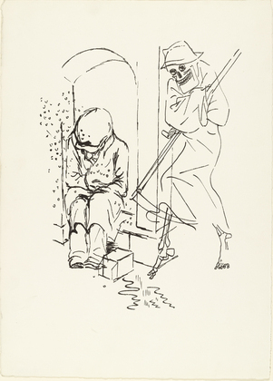 George Grosz. Eviction (Per Gerichtsbeschluss entlassen) from the portfolio Interregnum. (1935-1936, published 1936)