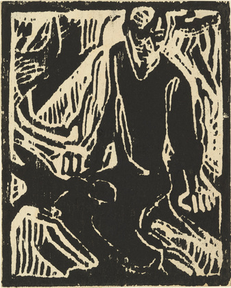 Christian Rohlfs. Elijah in the Wilderness (Elias in der Wüste). (c. 1912)