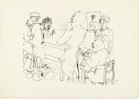 George Grosz. That'll Learn'em (Das wird ihm auf die Sprünge helfen) from the portfolio Interregnum. (1935, published 1936)