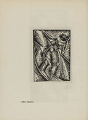 Walter O. Grimm. Tired Dancer (Müde Tänzerin) (plate, number 6) from the periodical Der schwarze Turm, vol. 1, no. 1 (Feb 1919). 1919