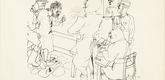 George Grosz. That'll Learn'em (Das wird ihm auf die Sprünge helfen) from the portfolio Interregnum. (1935, published 1936)