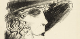 Otto Dix. Woman with Heron Feather (Dame mit Reiher) from the portfolio Die Schaffenden, vol. 5, no. 1. 1923