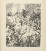 Adolf Ferdinand Schinnerer. The Banquet (Das Gastmahl) (plate 28) from the illustrated book Deutsche Graphiker der Gegenwart (German Printmakers of Our Time). 1920