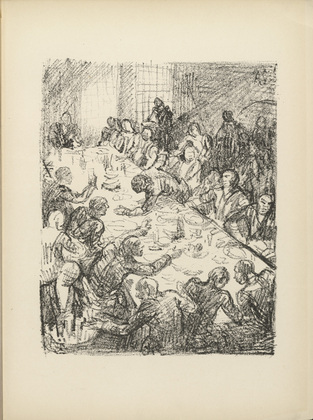 Adolf Ferdinand Schinnerer. The Banquet (Das Gastmahl) (plate 28) from the illustrated book Deutsche Graphiker der Gegenwart (German Printmakers of Our Time). 1920
