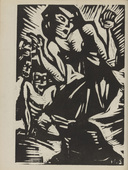Martin Schwemer. Untitled (Dancing Woman) (plate, number 4) from the periodical Der schwarze Turm, vol. 1, no. 8 (Mar 1920). 1920