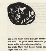 Vasily Kandinsky. Vignette next to "In Two" (Vignette bei "Der Riss") (headpiece, folio 32 verso) from Klänge (Sounds). (1913)