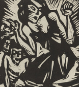 Martin Schwemer. Untitled (Dancing Woman) (plate, number 4) from the periodical Der schwarze Turm, vol. 1, no. 8 (Mar 1920). 1920