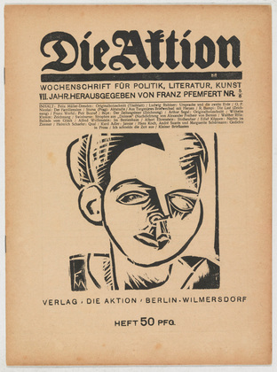 Conrad Felixmüller, Arthur Segal. Die Aktion, vol. 7, no. 5/6. February 3, 1917