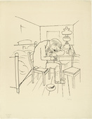 George Grosz. Let Those Swim Who Can - The Heavy May Sink! (Schwimme, wer schwimmen kann, und wer zu plump ist, geh' unter!) from the portfolioThe Robbers (Die Räuber). (1921, published 1922)