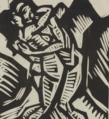 Martin Schwemer. Untitled (Embrace) (plate, number 6) from the periodical Der schwarze Turm, vol. 1, no. 8 (Mar 1920). 1920