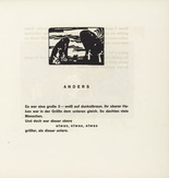 Vasily Kandinsky. Vignette next  to "Different" (Vignette bei "Anders") (headpiece, folio 34) from Klänge (Sounds). (1913)