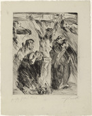 Lovis Corinth. Crucifixion (After the altarpiece at Tölz) [Kreuzigung (nach dem Altarbild in Tölz)] for the portfolio Compositions (Kompositionen). (1921-22)