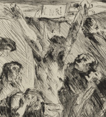 Lovis Corinth. Crucifixion (After the altarpiece at Tölz) [Kreuzigung (nach dem Altarbild in Tölz)] for the portfolio Compositions (Kompositionen). (1921-22)