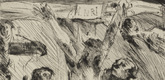 Lovis Corinth. Crucifixion (After the altarpiece at Tölz) [Kreuzigung (nach dem Altarbild in Tölz)] for the portfolio Compositions (Kompositionen). (1921-22)