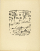 George Grosz. At the Canal (Am Canal) from The First George Grosz Portfolio (Erste George Grosz-Mappe). (1915-16, published 1916-17)