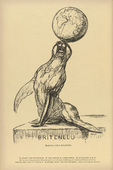 August Gaul. British Sea Lion (Britenleu) (in-text plate, p. 206) from the periodical Kriegszeit. Künstlerflugblätter, vol. 1, no. 51 (17 Aug 1915). 1915