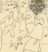 George Grosz. Street in the City (Strasse in der Stadt) from The First George Grosz Portfolio (Erste George Grosz-Mappe). (1915-16, published 1916-17)