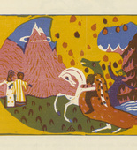Vasily Kandinsky. Mountains (Berge) (plate, folio 35) from Klänge (Sounds). (1913)