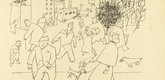 George Grosz. Street in the City (Strasse in der Stadt) from The First George Grosz Portfolio (Erste George Grosz-Mappe). (1915-16, published 1916-17)