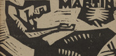 Martin Schwemer. In-text plate (title page) from the periodical Der schwarze Turm, vol. 1, no. 8 (Mar 1920). 1920