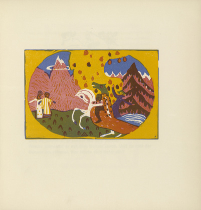 Vasily Kandinsky. Mountains (Berge) (plate, folio 35) from Klänge (Sounds). (1913)