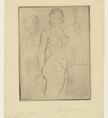 Wilhelm Lehmbruck. Female Nude with Male Heads (Weiblicher Akt mit Männerköpfen). (1912)