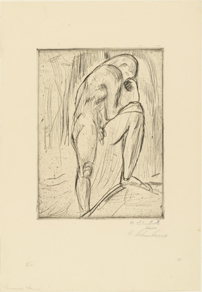 Wilhelm Lehmbruck. Contemplative Man (Sinnender Mann). (1914, printed 1920)