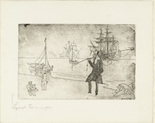 Lyonel Feininger. At the Seaside (An der Waterkant). (1912, probably printed in the 1950s)