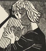 Gerhard Marcks. Orpheus in the Underworld (Orpheus in der Unterwelt) from the portfolio Orpheus: 10 Woodcuts on the Verses of Ovid (10 Holzschnitte zu den Versen des Ovid). (1947, published in 1948)