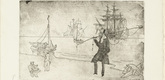 Lyonel Feininger. At the Seaside (An der Waterkant). (1912, probably printed in the 1950s)
